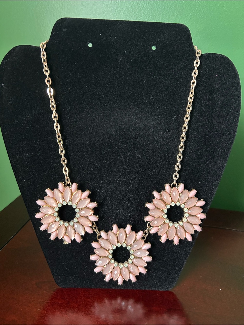 Pink Floral Statement Necklace - Women Jewelry